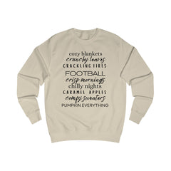 Autumn Fall Unisex Sweatshirt - Cozy Crisp Air Falling Leaves Cider Hot Cocoa Season