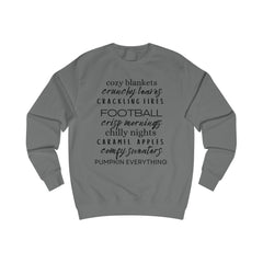 Autumn Fall Unisex Sweatshirt - Cozy Crisp Air Falling Leaves Cider Hot Cocoa Season