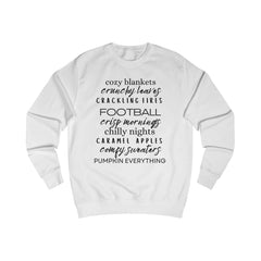 Autumn Fall Unisex Sweatshirt - Cozy Crisp Air Falling Leaves Cider Hot Cocoa Season