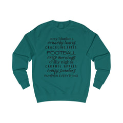 Autumn Fall Unisex Sweatshirt - Cozy Crisp Air Falling Leaves Cider Hot Cocoa Season