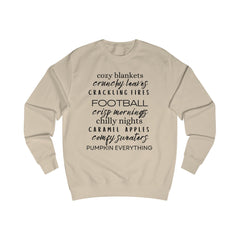 Autumn Fall Unisex Sweatshirt - Cozy Crisp Air Falling Leaves Cider Hot Cocoa Season