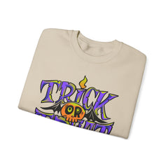 Halloween 'Trick or Treat' Crewneck Sweatshirt — Retro Candy Graphic