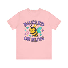 Buzzed on Bling - Bee T-Shirt | Fun Unisex Tee for Bee Lovers and Jewelry Lovers alike