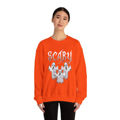Scary Ghosts Unisex Crewneck Sweatshirt | Halloween Apparel, Spooky Sweatshirt, Ghost Theme, Gift for Halloween Lovers, Cozy Fall Fashion