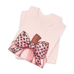 Cute Pink Pumpkin Graphic Tee for Fall, Autumn Shirt, Halloween Top, Harvest Celebration T-Shirt, Seasonal Apparel, Gift Idea