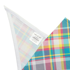 Pet Bandana - Teal & Pink Plaid