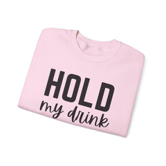 "Hold My Drink, I Gotta Pet This Dog" Unisex Heavy Blend™ Crewneck Sweatshirt