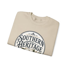 Southern Heritage Crewneck Sweatshirt — Vintage Magnolia Graphic
