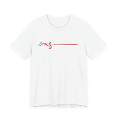 Love Signature T-Shirt – Minimal Red Script Tee