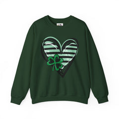 St. Patrick's Day Heart Sweatshirt - Unisex Heavy Blend Crewneck