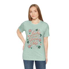 Lucky Looks Good On Me T‑Shirt — St. Patrick’s Day Clover Graphic Tee
