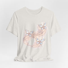Butterfly Sparkle Tee — Pastel Crystal Butterflies Graphic T-Shirt