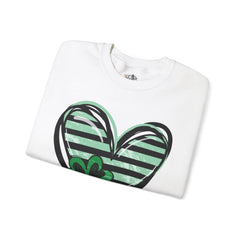 St. Patrick's Day Heart Sweatshirt - Unisex Heavy Blend Crewneck