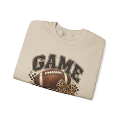 Game Day Sweatshirt — Leopard Football Graphic Crewneck