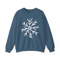 Cozy Snowflake Crewneck Sweatshirt for All Seasons |Hand drawn, Lounging, Holidays, Snow