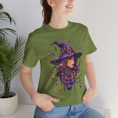 Enchanting Witch Graphic Tee - Perfect for Halloween, Gifts, Parties, Casual Wear, and Witchy Vibes