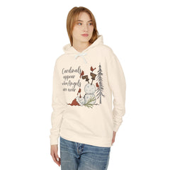 Inspirational Hoodie: Cardinals Appear When Angels Are Near - Comfort Colors