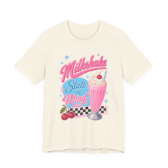 Milkshake State of Mind T-Shirt — Retro Diner Cherry Milkshake Tee