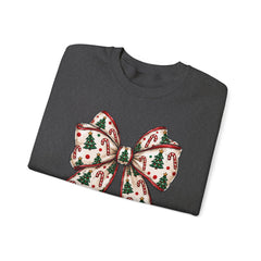 Christmas Bow Crewneck Sweatshirt — Festive Holiday Bow Sweatshirt