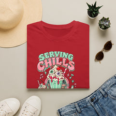 T-Shirt — "Serving Chills" Retro Dessert Graphic Tee (Extra Whipped Cream) - BP - Halloween