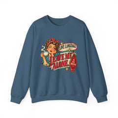 Retro Rosie 'Leave Me Alone' Vintage Pin-Up Graphic Sweatshirt- Valentine