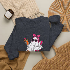 Boo-gie Bitch Ghost Crewneck Sweatshirt — Cute Retro Halloween Graphic