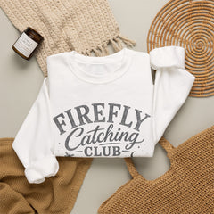 Firefly Catching Club Sweatshirt — Vintage Mason Jar Summer Nights Crewneck - Southern Heritage