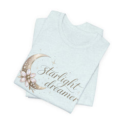 Starlight Dreamer Tee — Moon & Floral Graphic Shirt