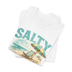 Salty Soul Beach T-Shirt — Vintage Umbrella & Chair Summer Tee