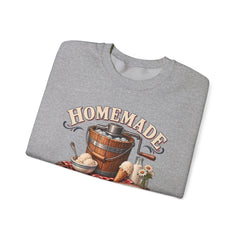 Crewneck Sweatshirt — "Homemade Ice Cream Social" Vintage Ice Cream Maker Design