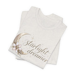 Starlight Dreamer Tee — Moon & Floral Graphic Shirt
