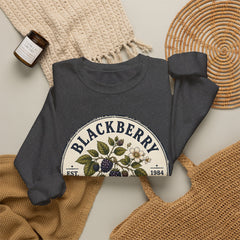 Blackberry Picking Club Crewneck Sweatshirt — Vintage Fruit Patch Design