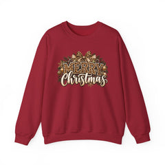 Merry Christmas Vintage Pinecone Design- Leopard Print