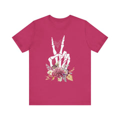 Bone Fingers w Flowers - Halloween T-Shirt