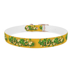 Gold Dog Collar - St Patrick's Day Horseshoe & Coin Design