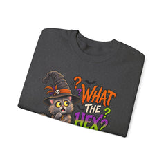 Halloween Cat 'What the Hex?' Crewneck Sweatshirt