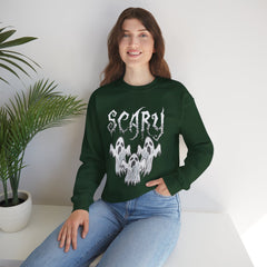 Scary Ghosts Unisex Crewneck Sweatshirt | Halloween Apparel, Spooky Sweatshirt, Ghost Theme, Gift for Halloween Lovers, Cozy Fall Fashion