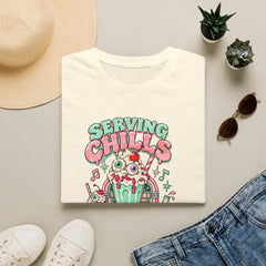 T-Shirt — "Serving Chills" Retro Dessert Graphic Tee (Extra Whipped Cream) - BP - Halloween