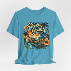 Shell Yeah! Turtle Graphic Tee — Tropical Beach Surf T-Shirt
