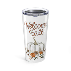 Welcome Fall  20oz Tumbler - White Pumpkin