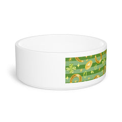 St. Patrick's Day Pet Bowl - Lucky Clover & Gold Coin Design