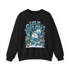Let It Snow Snowman Crewneck Sweatshirt — Cozy Holiday Winter Pullover