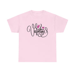 Valentine Script Tee — Romantic Hearts Graphic T-Shirt