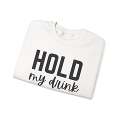 "Hold My Drink, I Gotta Pet This Dog" Unisex Heavy Blend™ Crewneck Sweatshirt