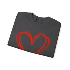 Hand Drawn Heart  - Valentine's Day Sweatshirt