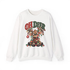 Oh Deer Christmas Sweatshirt — Cute Reindeer Holiday Crewneck