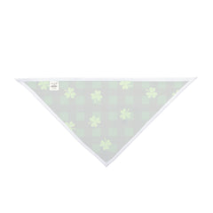 St. Patrick's Day Pet Bandana - Clover on Plaid