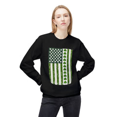 St. Patrick's Day Shamrock Flag Crewneck Sweatshirt