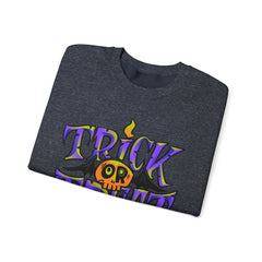 Halloween 'Trick or Treat' Crewneck Sweatshirt — Retro Candy Graphic