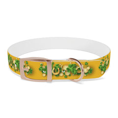 Gold Dog Collar - St Patrick's Day Horseshoe & Coin Design